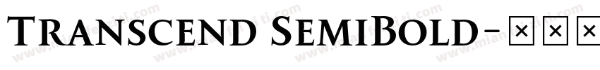 Transcend SemiBold字体转换
